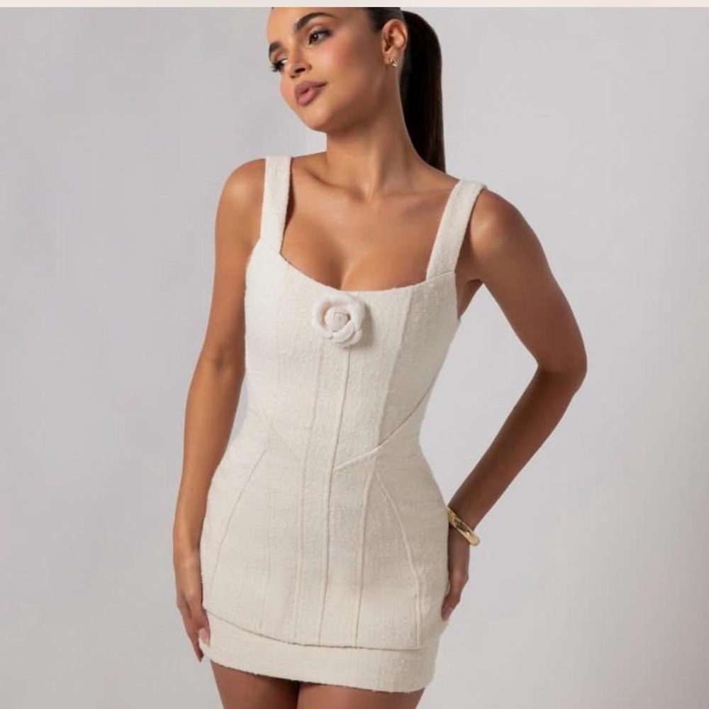 Heiress boucle flower dress